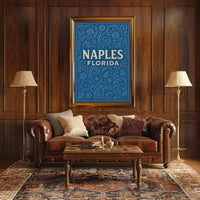 Naples Florida Scenic Poster Wall Art Beach Coastal Sunset