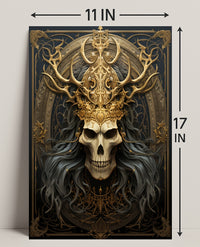 Ornate Skull Emblem Poster