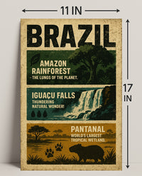Wonders of Brazil Poster PosterGoat