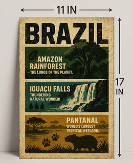 Wonders of Brazil Poster PosterGoat