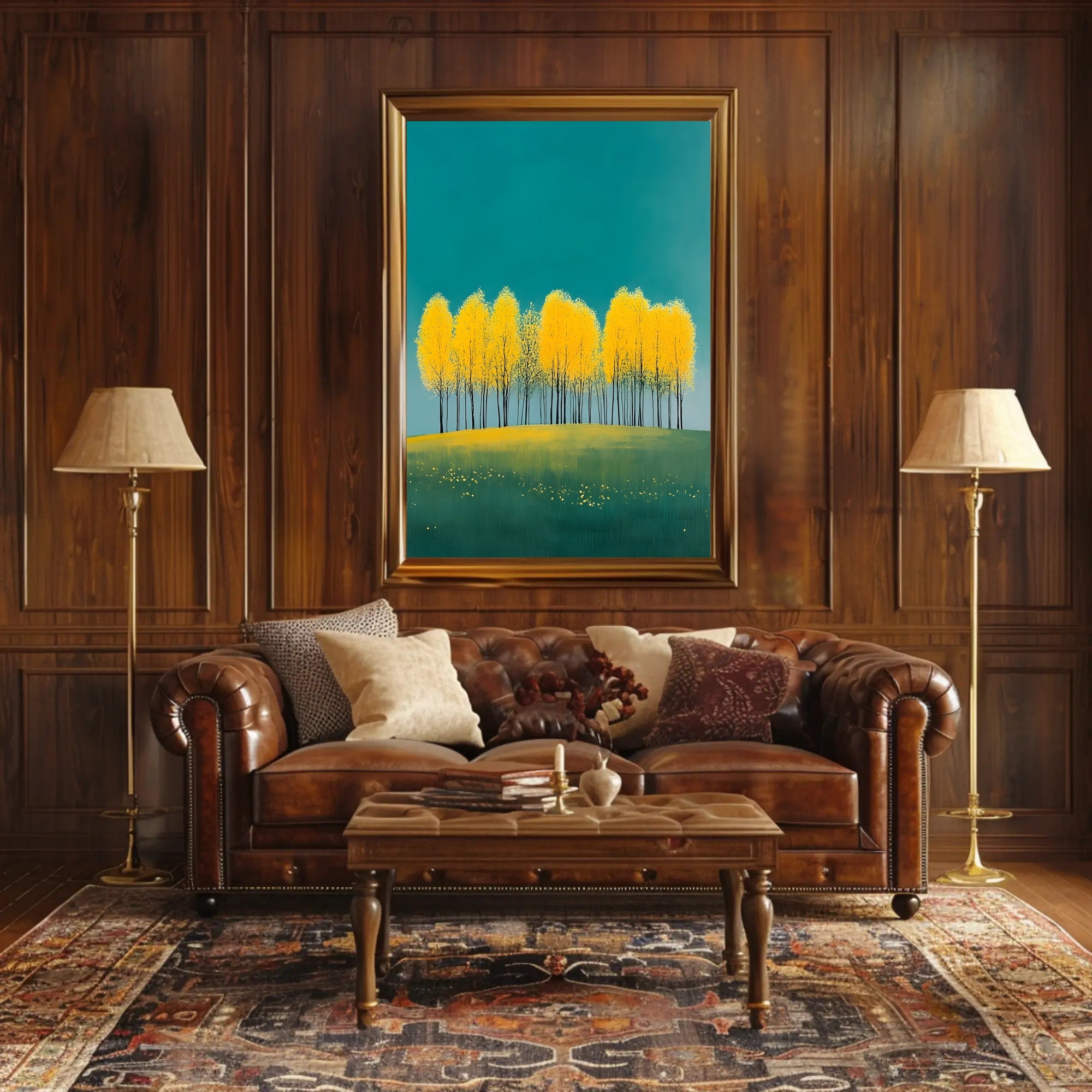 Autumn Trees Vibrant Wall Art Poster Print