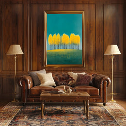 Autumn Trees Vibrant Wall Art Poster Print