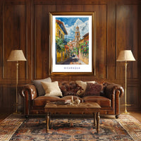Nicaragua Street Scene Modern Artwork Cultural or Heritage Poster PosterGoat