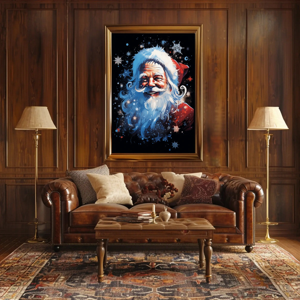 Santa Claus Festive Art Print Poster Abstract, Artistic Category