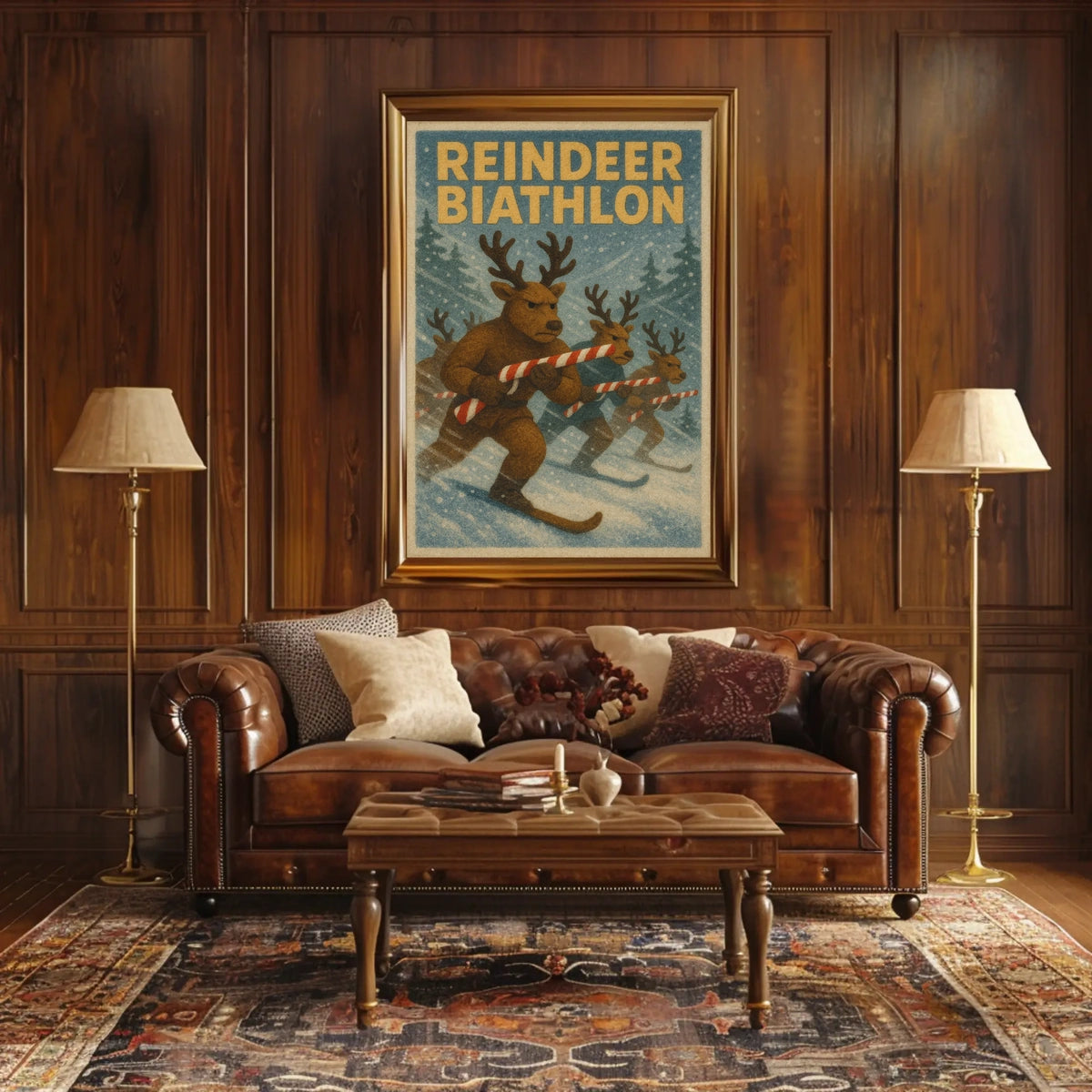 Reindeer Biathlon Poster