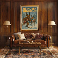 Reindeer Biathlon Poster