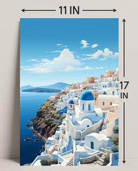 Santorini Serenity Poster PosterGoat