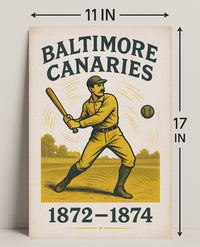 Baltimore Canaries Baseball Poster PosterGoat