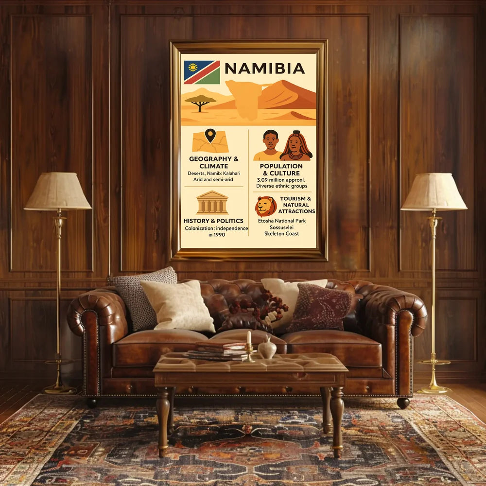 Namibia's Natural Wonders Travel Poster