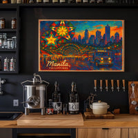 Manila, Philippines Vibrant Cityscape Poster