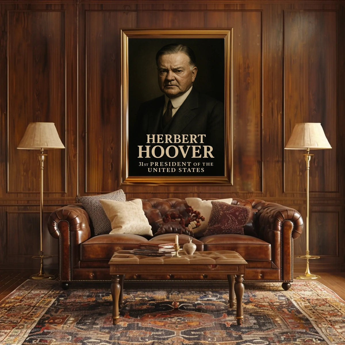 Herbert Hoover 31St President Poster Vintage Wall Art Decor