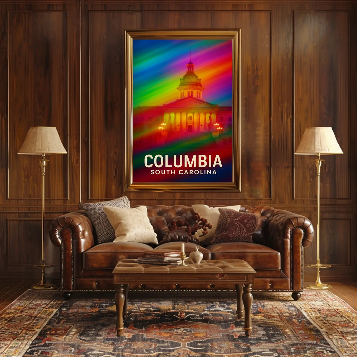 Columbia South Carolina Vibrant Pop Art Poster