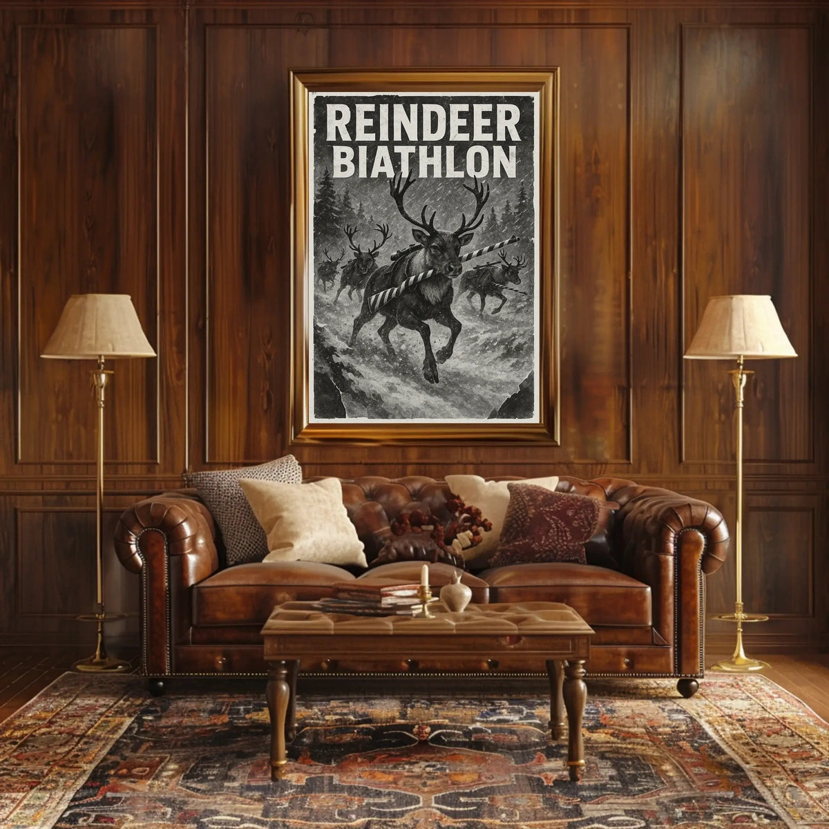 Reindeer Biathlon Poster