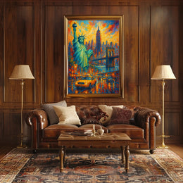 Vibrant New York Cityscape Poster For Modern Home Decor