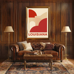Louisiana Abstract Art Poster