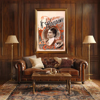 Harry Houdini Magic Performer Vintage Historical Poster