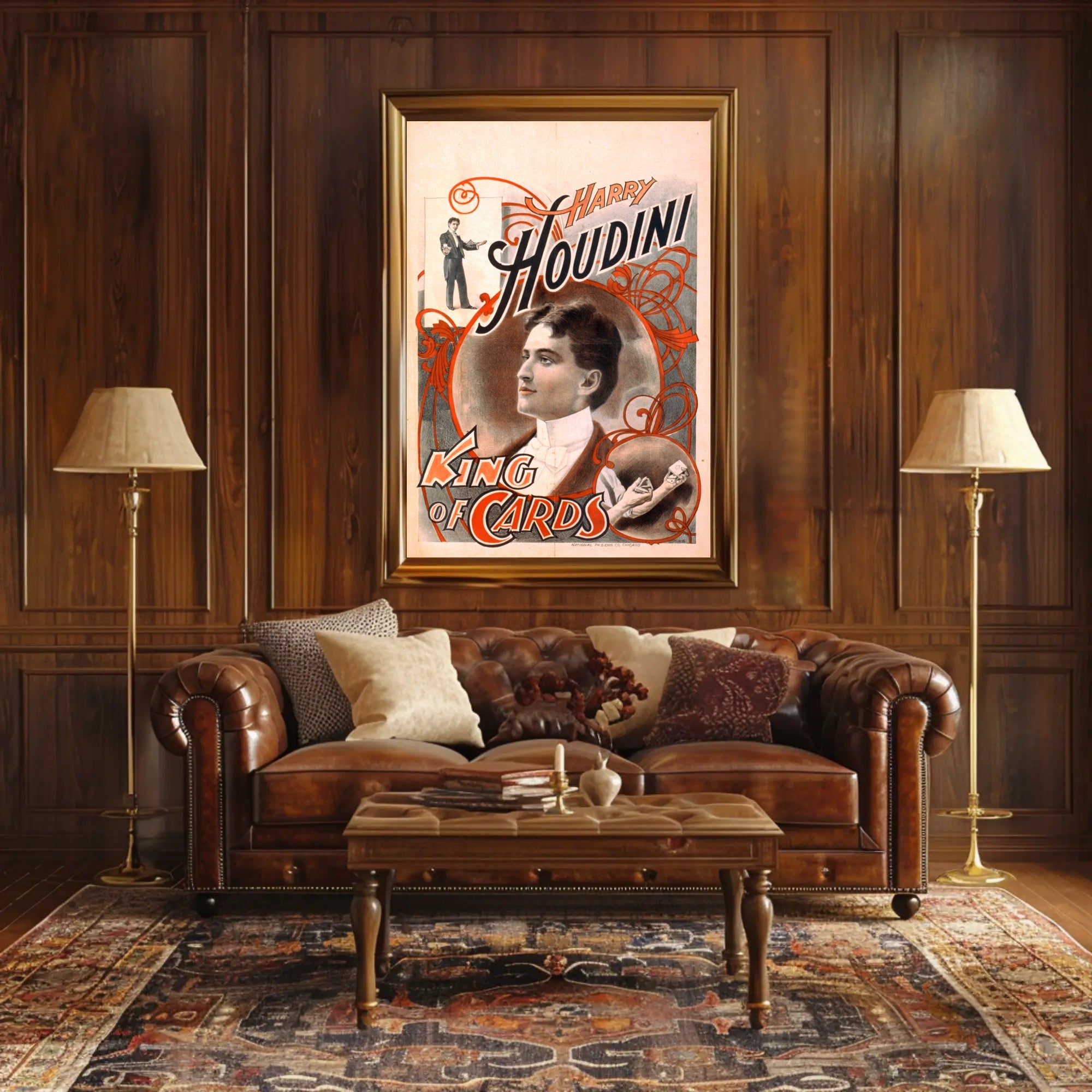 Harry Houdini Magic Performer Vintage Historical Poster