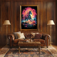 Majestic Unicorn Fantasy Art Poster for Home Decor