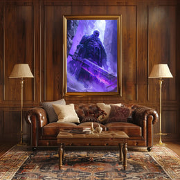 Skeletal Warrior in Epic Battle Fantasy or Mythology Poster PosterGoat