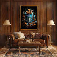 Cozy Holiday Mug: Whimsical Abstract or Artistic Poster