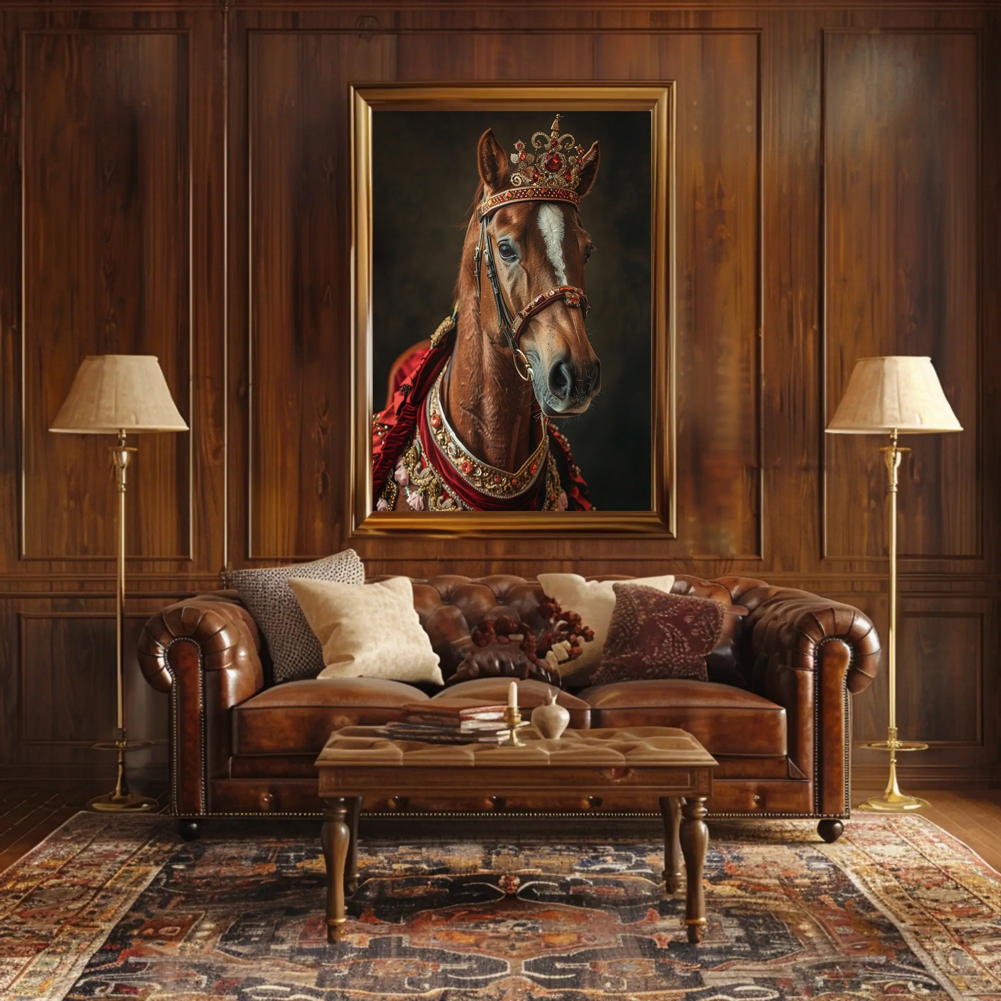 Regal Equine Elegance Art Print Poster for Home Decor PosterGoat