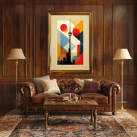 Geometric Skyline Art Poster