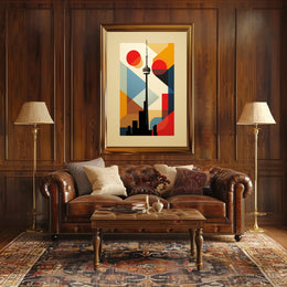 Geometric Skyline Art Poster