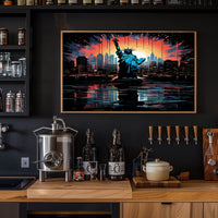 Statue Of Liberty At Sunset Poster