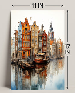 Reflections Of A Canal City Poster