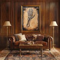 Skeletal Hand Emerging Art Design - Abstract, Artistic Poster