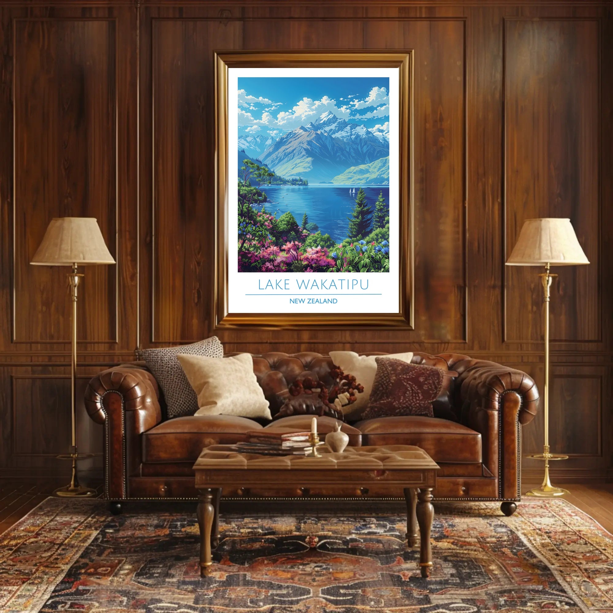 Lake Wakatipu Scenic Poster