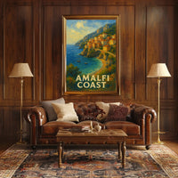 Amalfi Coast Poster Art Print For Home Decor And Gift