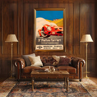 3rd Rallye Ferrari Travel Poster Art Print Decor