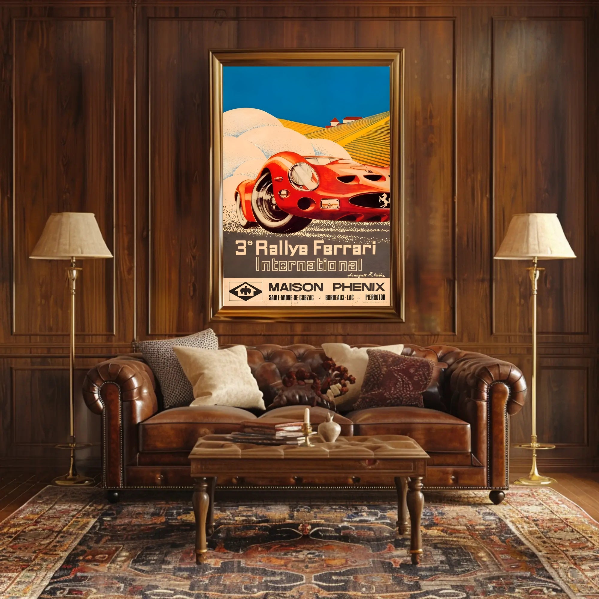 3rd Rallye Ferrari Travel Poster Art Print Decor