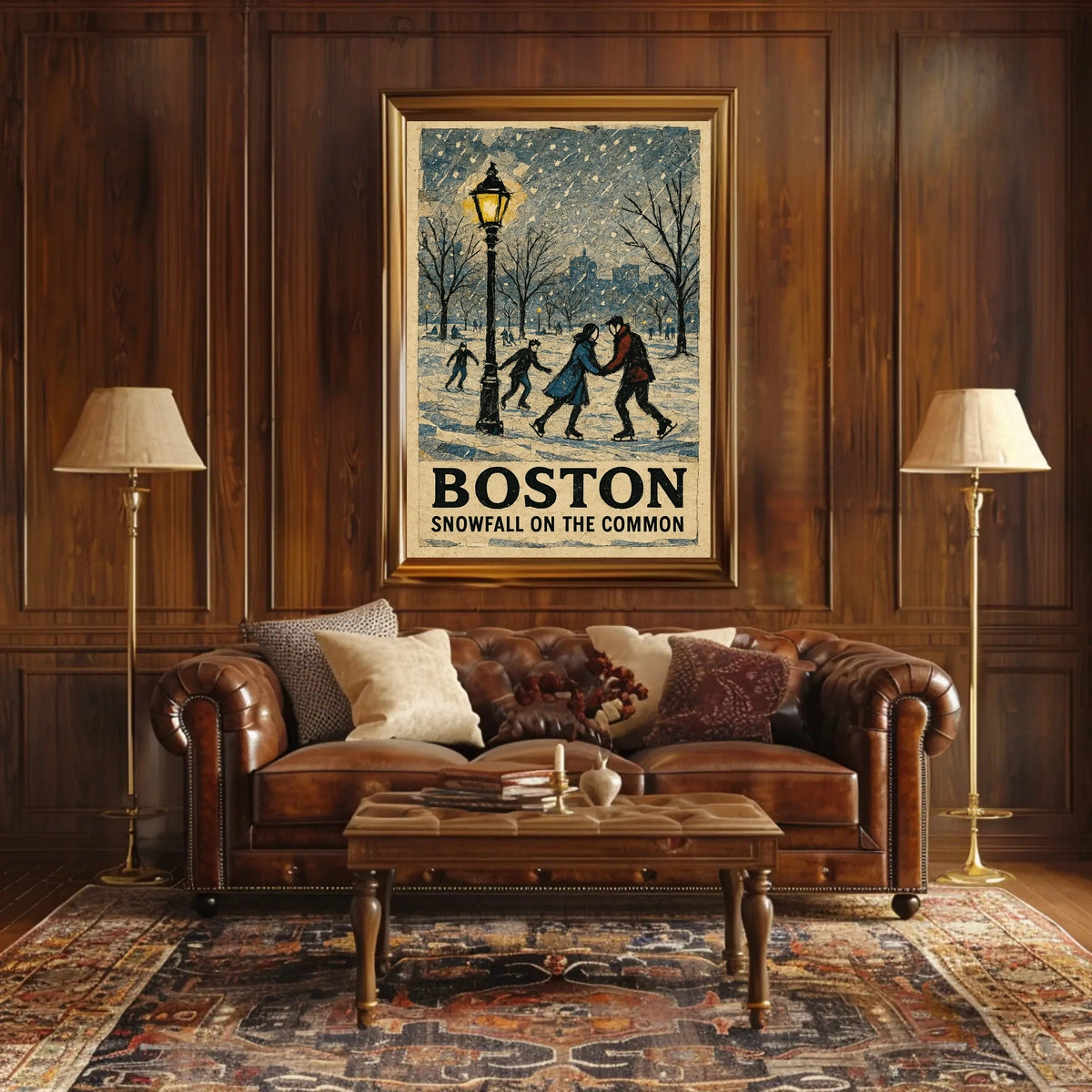 Boston Snowfall on the Common Poster