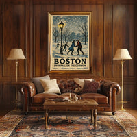 Boston Snowfall on the Common Poster
