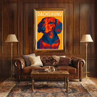 Vibrant Dachshund Portrait Poster