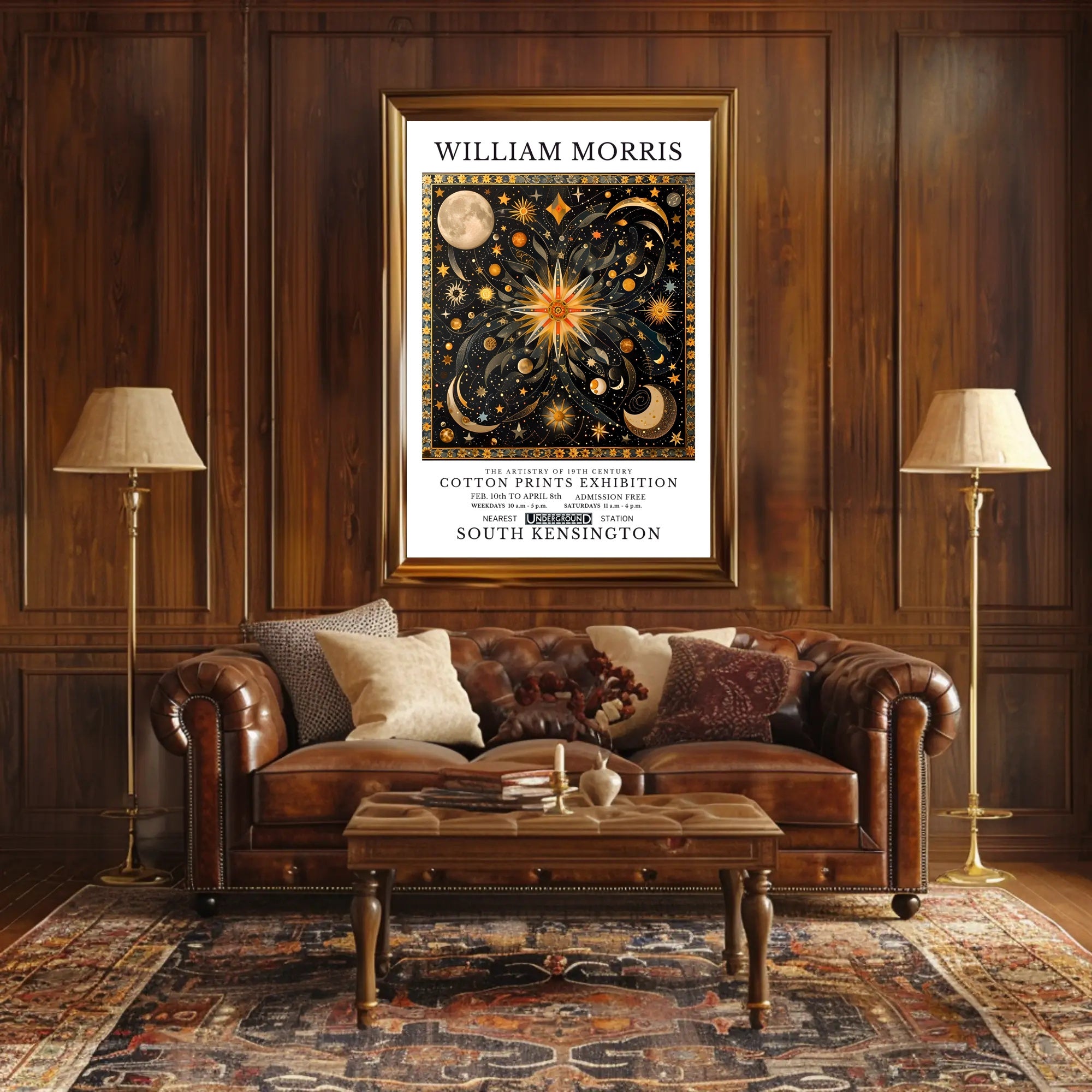 William Morris Cotton Prints Exhibition Poster