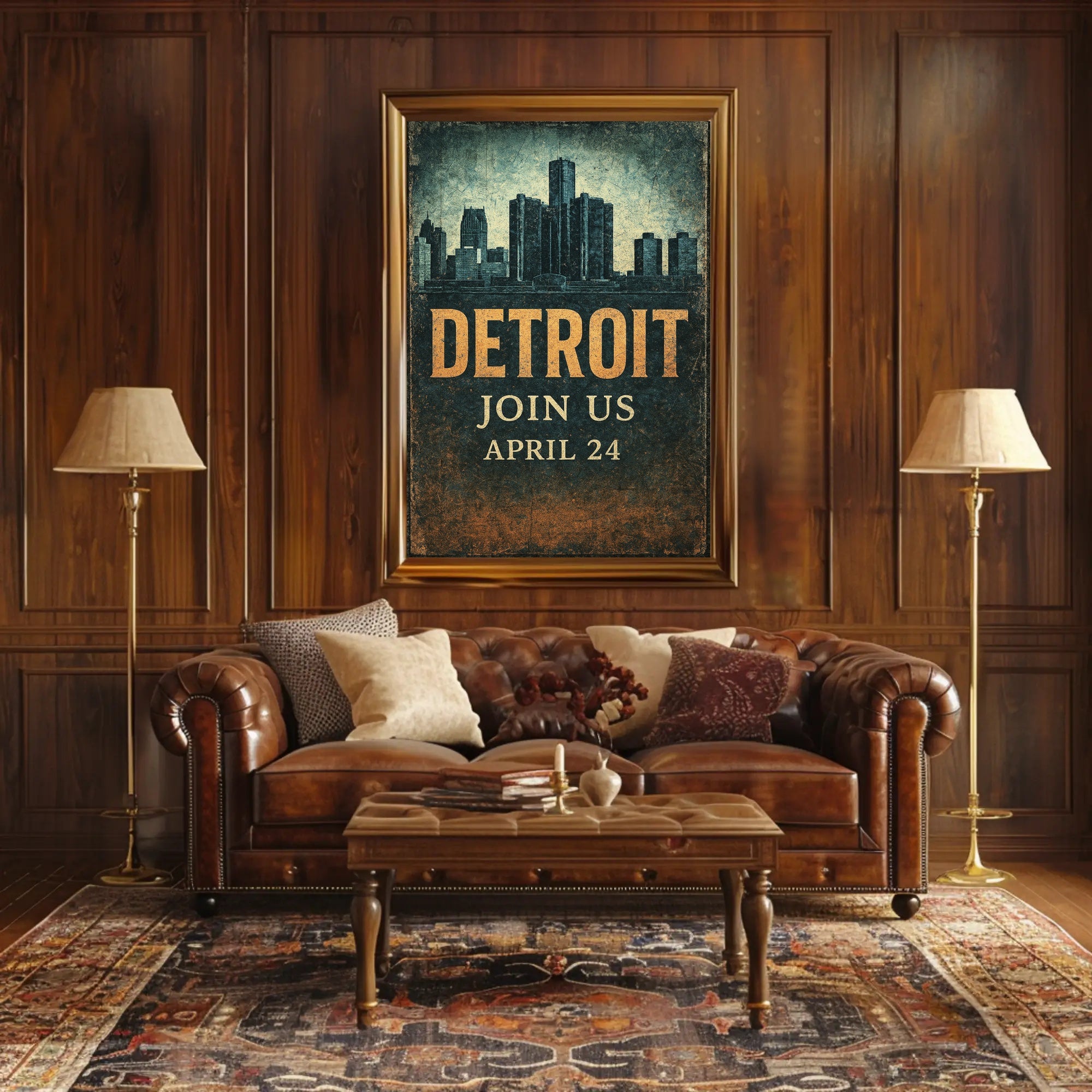 Detroit Invitation Poster PosterGoat