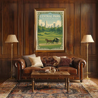 Central Park Nostalgia New York Travel Poster