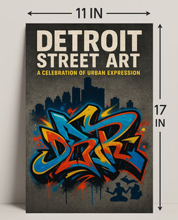 Detroit Street Art Wall Art Print PosterGoat