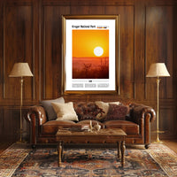 Kruger National Park Travel Poster Scenic Print