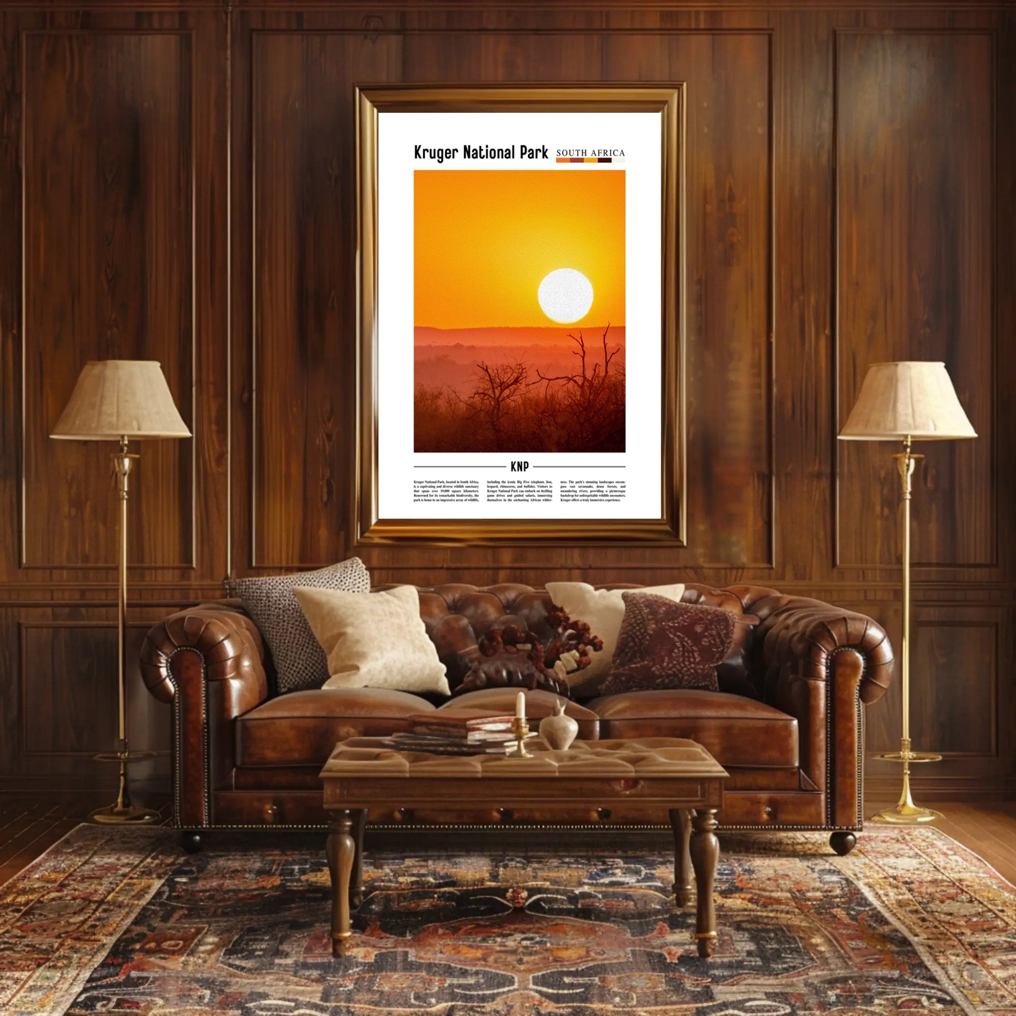 Kruger National Park Travel Poster Scenic Print