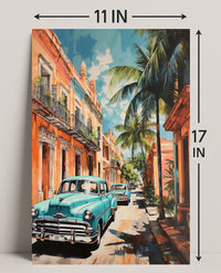 Vintage Havana Streets Vintage Poster