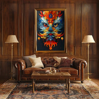 Vibrant Abstract Beast Abstract Poster