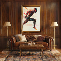 Dynamic Sports Balls Abstract Poster: Futuristic Motion PosterGoat