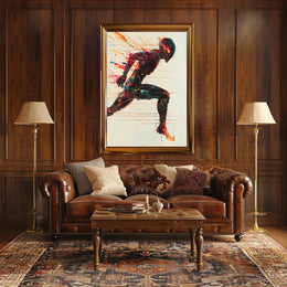 Dynamic Sports Balls Abstract Poster: Futuristic Motion PosterGoat