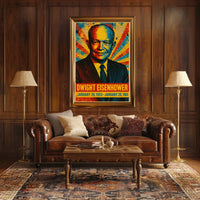 Dwight D. Eisenhower 34th President of the United States Street Art Mashup Poster