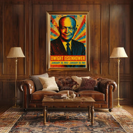 Dwight D. Eisenhower 34th President of the United States Street Art Mashup Poster