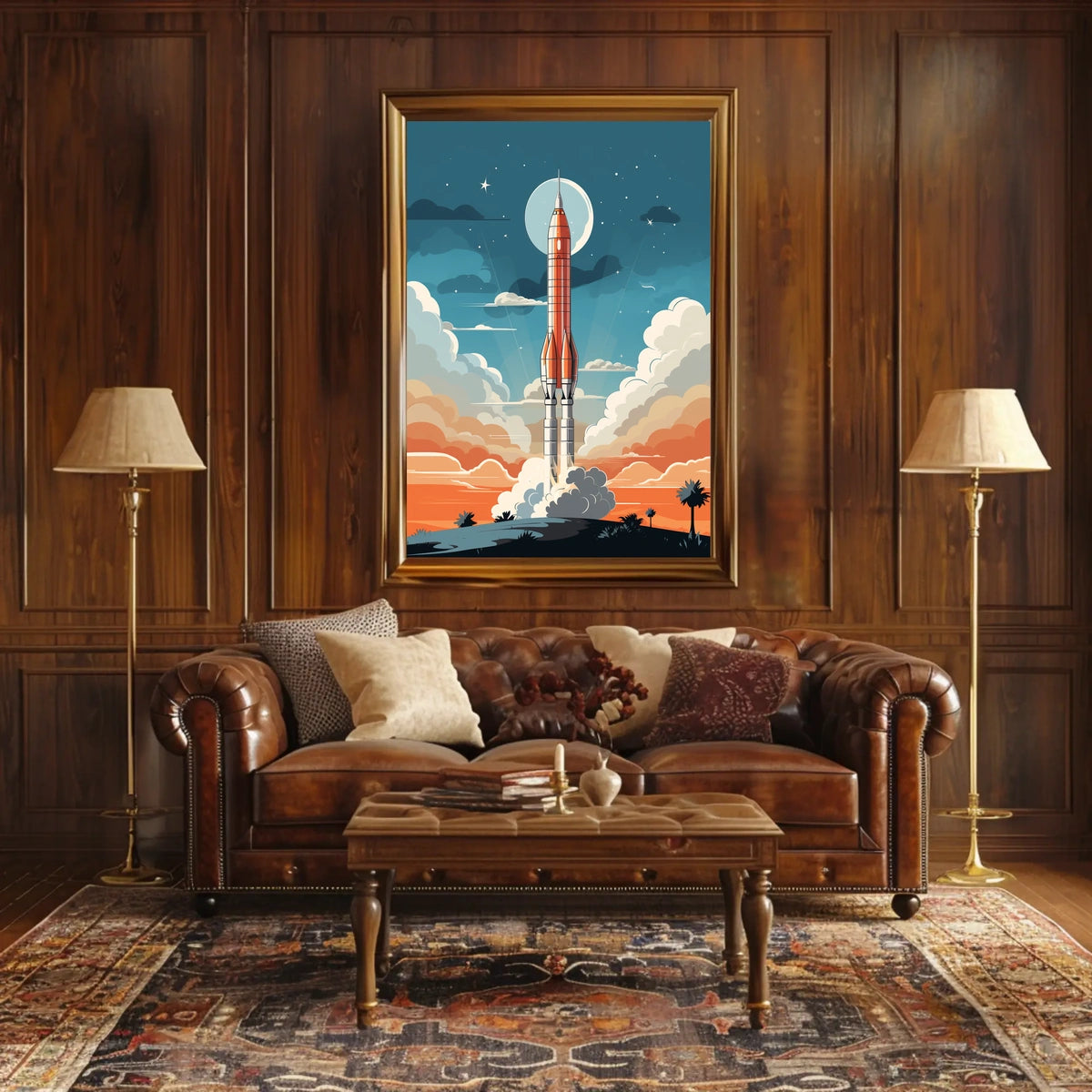Rocket Launch Adventure: Vintage Space or Astronomy Poster